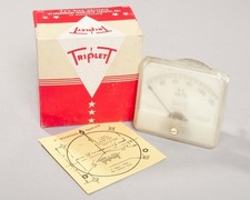 Vintage Triplett Model No. 327-T DC 150 V Microamperes Panel Meter in Box As Is