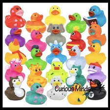 25 Different 2" Assorted Rubber Ducks - 25 Different Rubber Duckies - Cute Novel