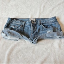 Vintage Y2K Aeropostale Low Rise Denim Mini Shorts Womens Size 5/6