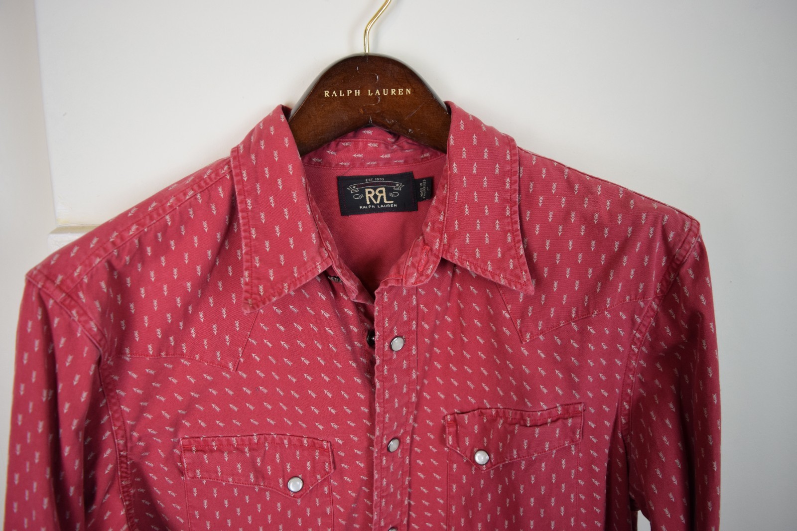 RRL Ralph Lauren Western Snap Shirt Men's Large L Vintage Rare image 2