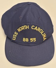 USS North Carolina BB 55 Battleship Hat Cap Snapback Vintage Early/Mid 90s RARE