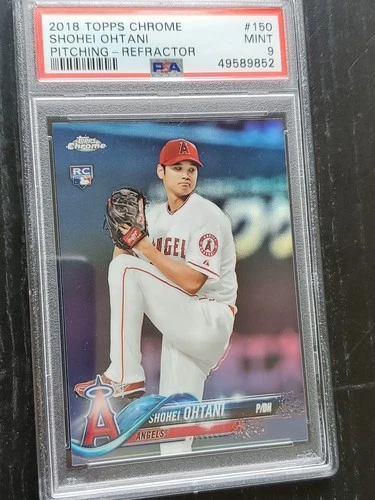 2018 Topps Chrome Shohei Ohtani RC Refractor Rookie #150 Angels PSA 9