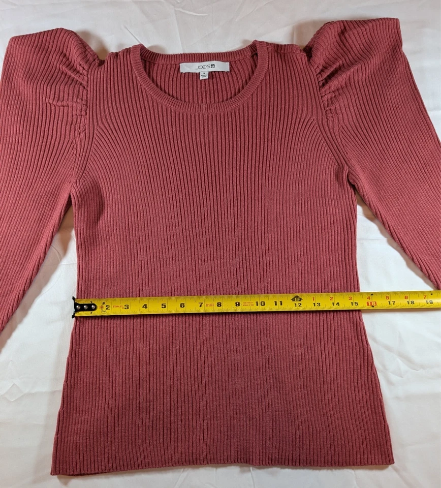 Joe’s 牛仔女式红色袖口罗纹上衣,永不磨损 M 码 — 第 3/4 张图片
