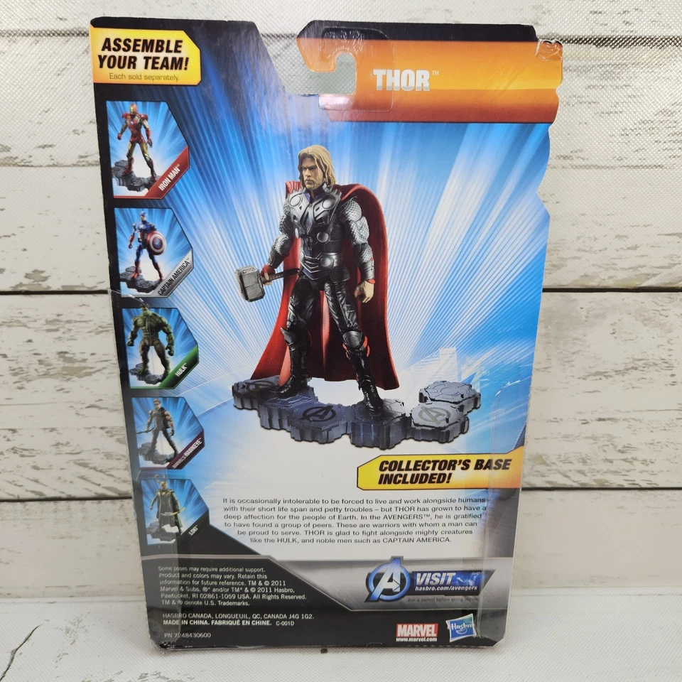 孩之宝漫威复仇者联盟电影系列雷神 2011 沃尔玛 6 英寸可动人偶全新 — 第 3/4 张图片