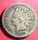 1862 US Copper Nickel Indian Head Cent! Good/VG Details! Old US Coin!