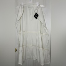 Target Cream Dress - Tiered Long Sleeve