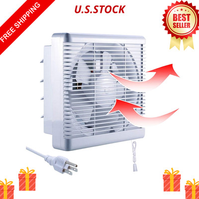 NEW 10'' Window Shutter Exhaust Fan 11.6x11.6 Inch 406CFM 35W Wall-Mount