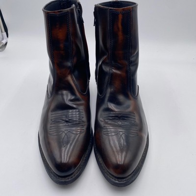 Laredo 62004 Men 12EW Brown Burnish Leather Side Zip Western  display picture 1