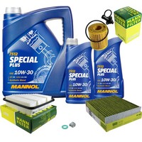 Mann Inspektionspaket 7L Mannol Special Plus 10W-30 FüR Toyota Avensis Kombi 2.0