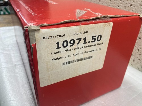 Franklin Mint 1998 Christmas Truck 1955 Chevrolet Cameo Pickup LE #1418 - Picture 14 of 18