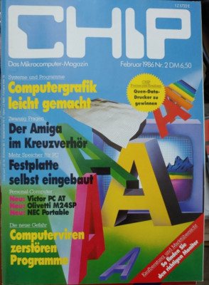 Chip Das Microcomputer Magazin Februar 1986 2 (Amiga, Commodore, ST)