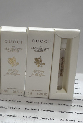 2x Gucci The Alchemists Garden A Song For The Rose Eau De Parfum 1.5ml Sample