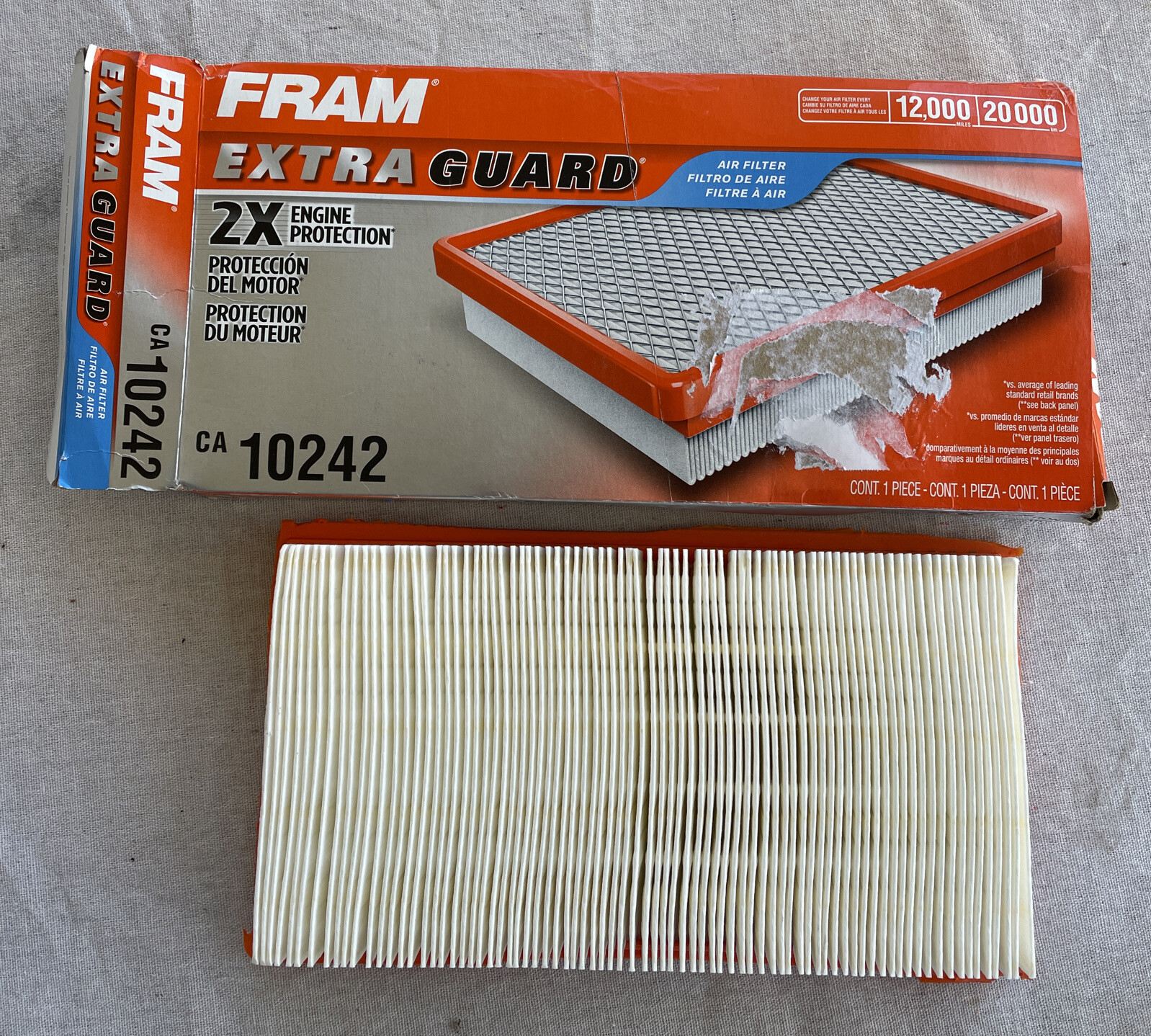 Fram CA10242 Air filter cross reference