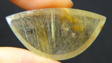 IP3 Rutilated Quartz 26ct 36x19x5mm Golden needles free form