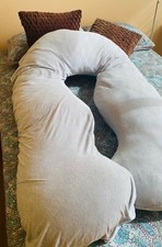 Leachco Back 'N Belly Pregnancy/Maternity Body Pillow with soft Jersey cover