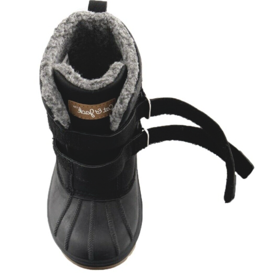 Cat & Jack Toddler Boys Black King Faux Leather Fur Winter Boots 10F 7 US NEW eBay