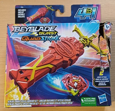 Karton beschädigt! Beyblade Burst QuadStrike Xcalius Power Speed Launcher