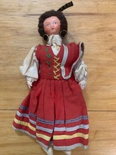 Vintage Folk Art Handmade Doll 10in Height