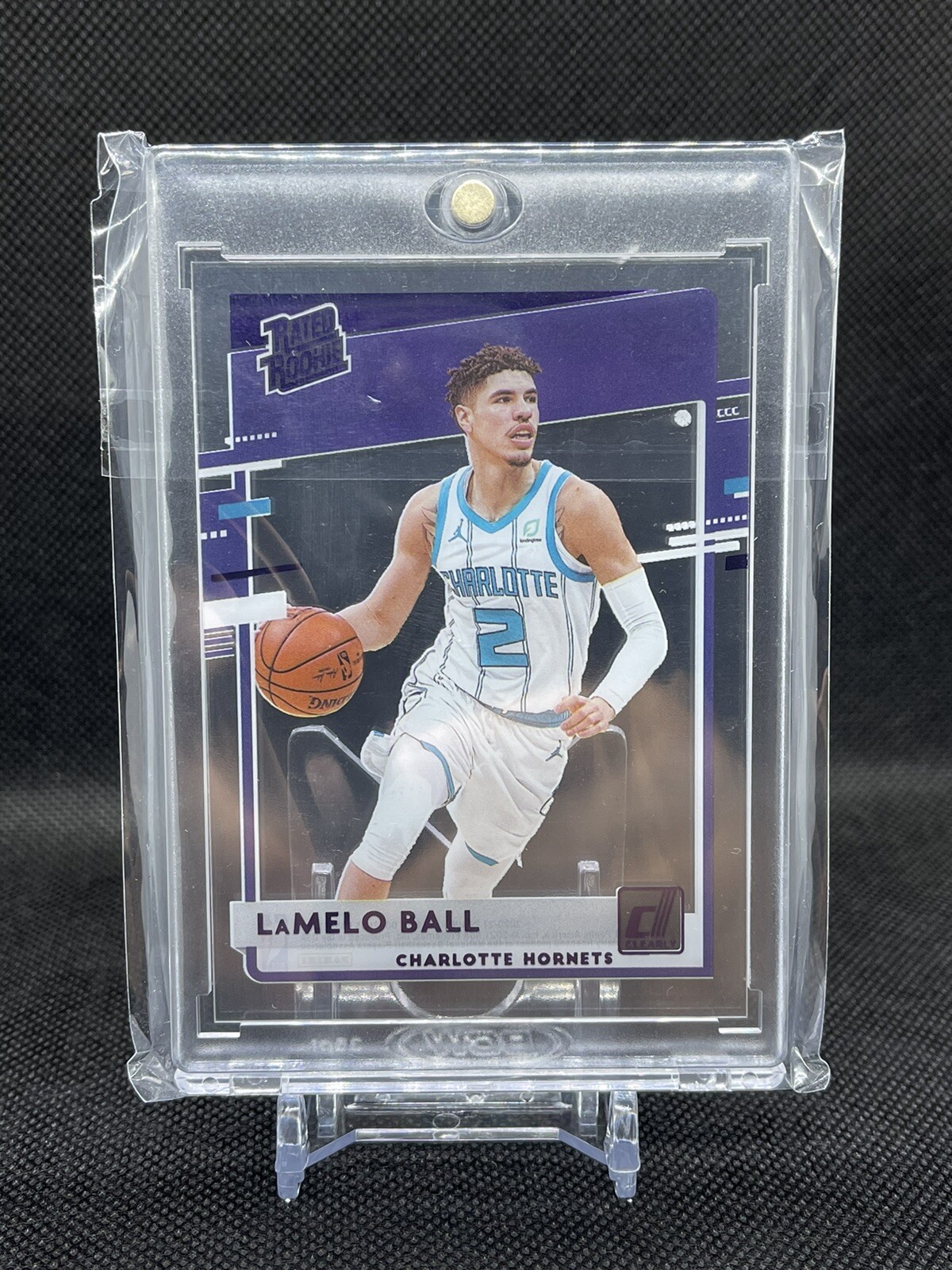 2020-21 Panini Clearly Donruss LaMelo Ball RC #87 Rated Rookie Purple HORNETS