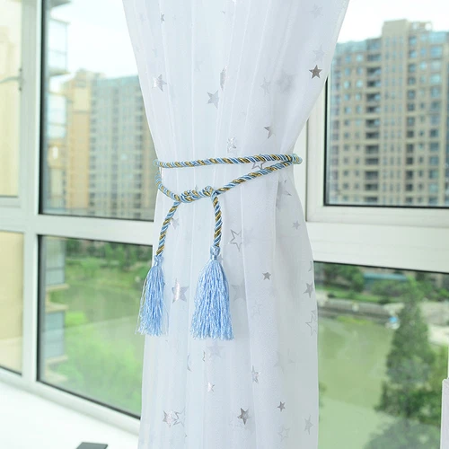 Elegant Star Printed Sheer Curtains Rod Pocket Fresh Tulle Voile Gauze 1 Panel - Picture 9 of 48