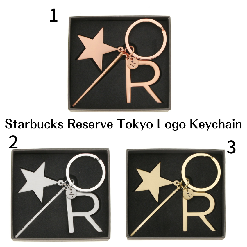 Starbucks Reserve Tokyo 2022 Logo Keychain Copper Silver Gold