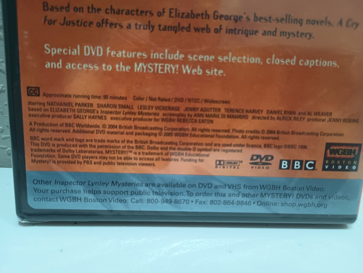 The Inspector Lynley Mysteries 3 - A Cry For Justice ( DVD ) New