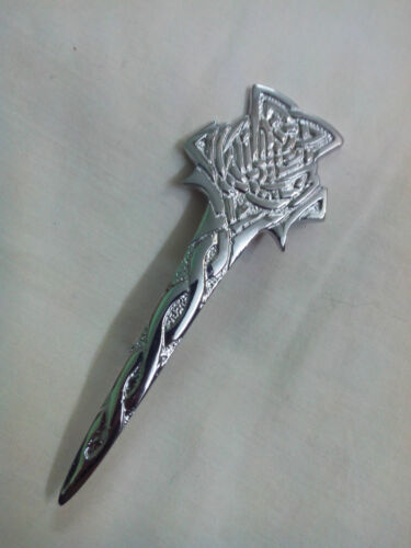 Moderno Cardo Pin de Kilt Acabado en Plata 4"/Escocés Empuñadura Broche Metal - Imagen 3 de 3