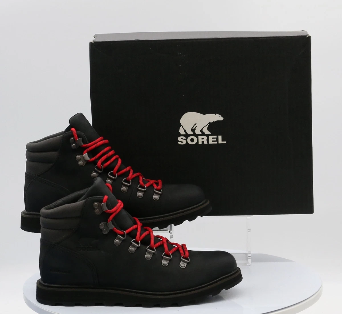 STIVALI DA PASSEGGIO IMPERMEABILI Sorel da uomo uk 6 eu 40 neri madson  hiker pro