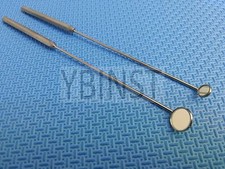SET OF 2 LARYNGEAL BOILABLE HYGIENE DENTAL MIRRORS WITH HANDLE 000 1