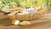 Baguette Schale Aus Wasserhyazinthe 56X19 Cm, Obst GebäCk Brot Deko Servier Korb