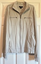 Structure Men s Full Zip Jacket Long Sleeve Mock Neck Gray Small