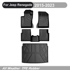 Car Floor Mats & Trunk Mat Cargo Liners All Weather For 2015-2023 Jeep Renegade