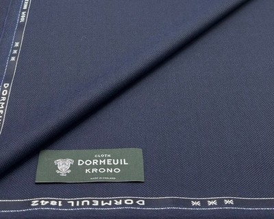 Dormeuil KRONO Marine Ganzwollstoff Anzugstoff Thobe Stoff, 3,80m x 1,50m