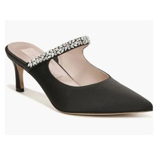Pnina Tornai 4 Naturalizer Liefde Satin Rhinestone Mules Black Size 9.5 Wide NIB