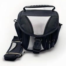 EXTREME GEAR Padded Digital Camera Bag Lens Case Black Gray Canvas