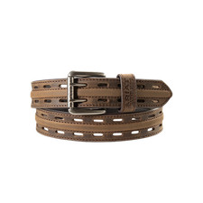 Ariat Men's Double Hole Dark Brown Belt A1700702