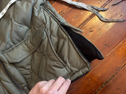 TAION Reversible Black Fleece / Quilted Olive Military Style Jacket image 5