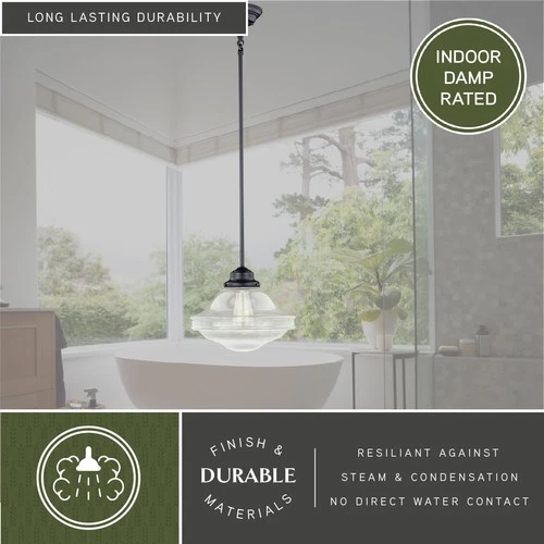 Vaxcel Lighting P0242 Huntley 1 Light 12"W Pendant - Bronze - Picture 9 of 12