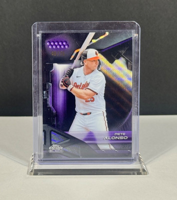2025 Topps Chrome Black Pete Alonso Purple Refractor #40/75 Orioles SP #18