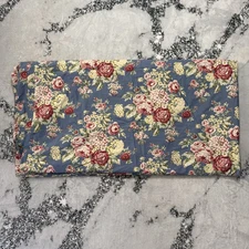 Eddie Bauer Home Duvet Cover Queen Blue Multicolor Floral Print 100% Cotton