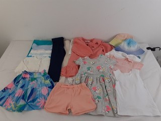 M&S Girl's 16pcs Bundle Dresses Shorts Leggings Cardigan Size 2 3 Yrs Pink New