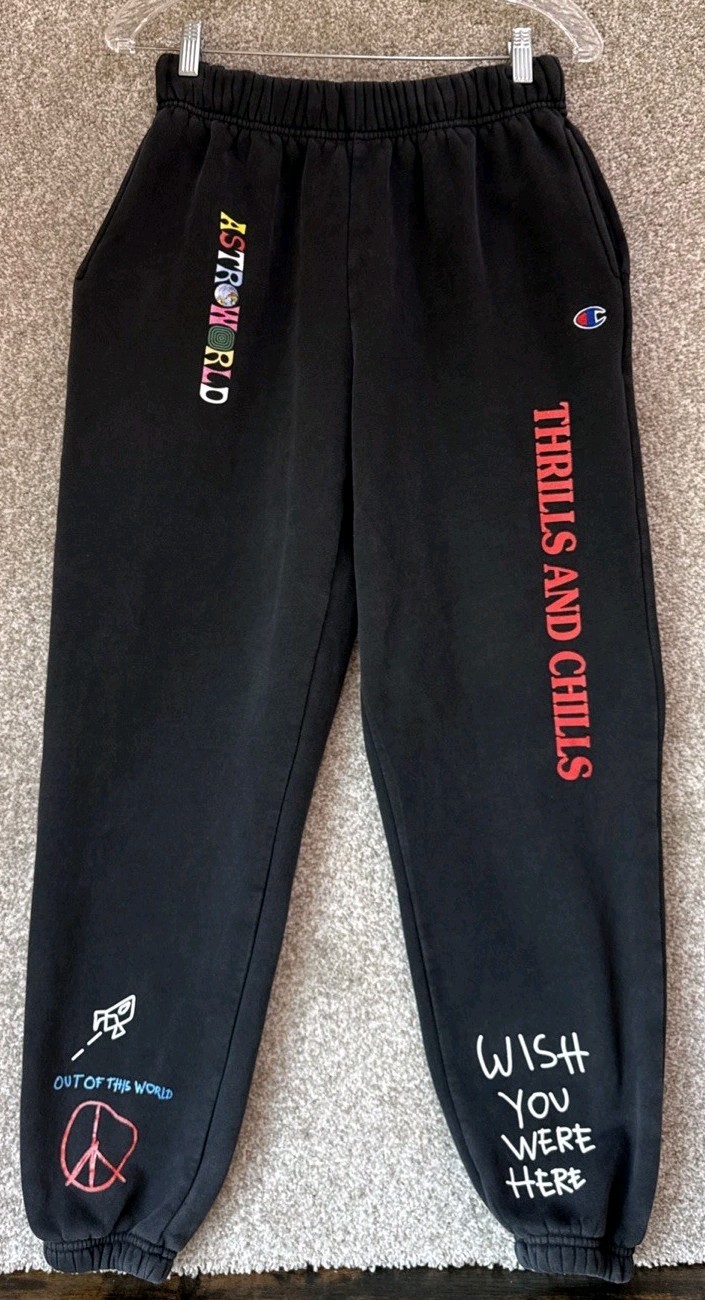 Champion Reverse Weave Sweatpants Astroworld Travis Scott Concert Mens Sz Medium