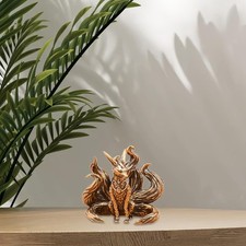 Mini Fox Statue Souvenir Unique Tea Pet for Living Room Bookshelf Tea Table