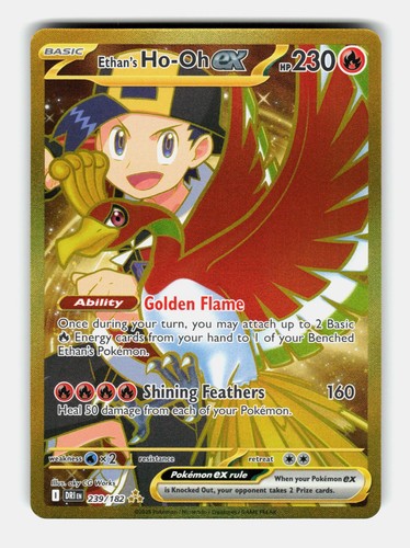 Ethan's Ho-Oh ex 239/182 Hyper Rare Destined Rivals Pokemon Holo Near Mint