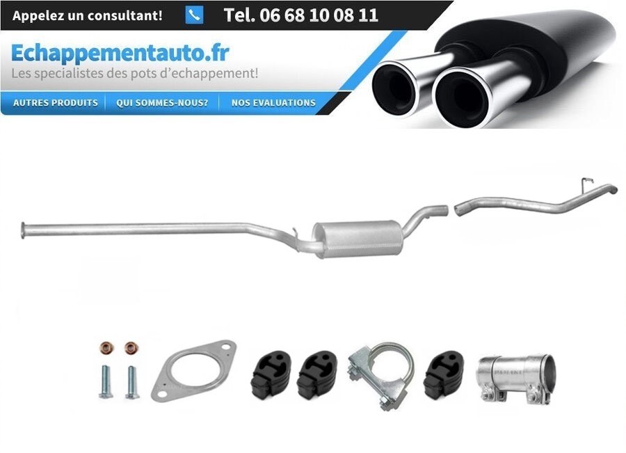 Échappement Ford Focus MK2 anti-bruit pour réparer une fuite de gaz 1.6 1.8 TDCi complète