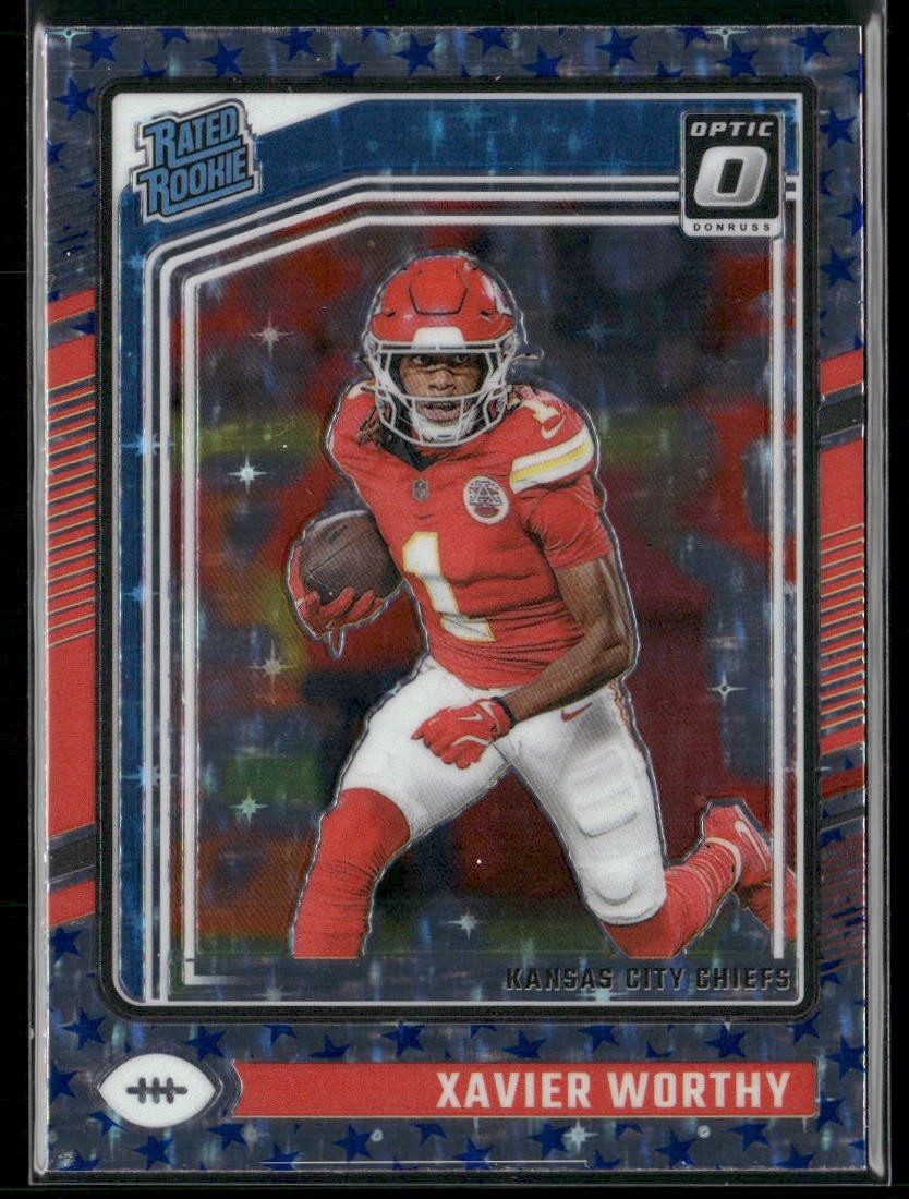 Xavier Worthy 2024 Donruss Optic Rated Rookie Stars #300 Kansas City Chiefs