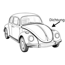 Fronthaubendichtung Kofferraum VW Käfer 1200 1300 1302 1500