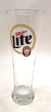 Excellent Vintage 1980's Miller Lite Pilsner Beer Glass Tapered 8.5" Tall