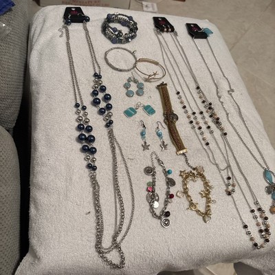 Lot of Then to Now Fashion Jewelry Necklaces, Earrings and Bracelets