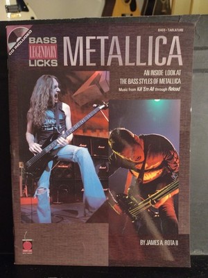 Metallica Bass Guitar Songbook Legendary Licks Tab Tablature With CD Sealed New!